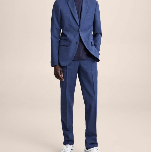 Mango Men's Extrafine wool Slim Fit  Dress Pants - Picture 2 of 14